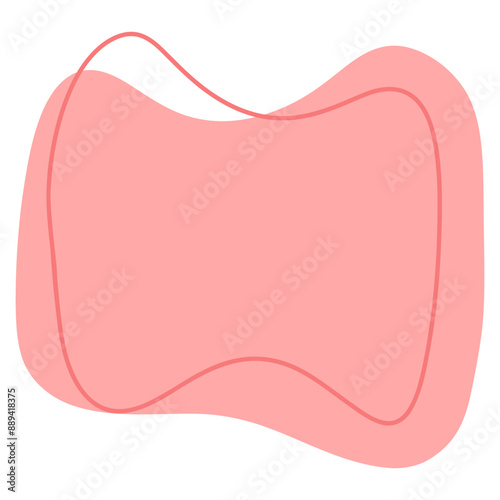 Pink Blob Shapes Element