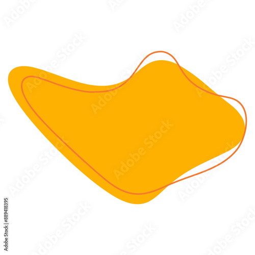 Yellow Blob Shapes Element