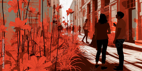 A modern cityscape bursts w...