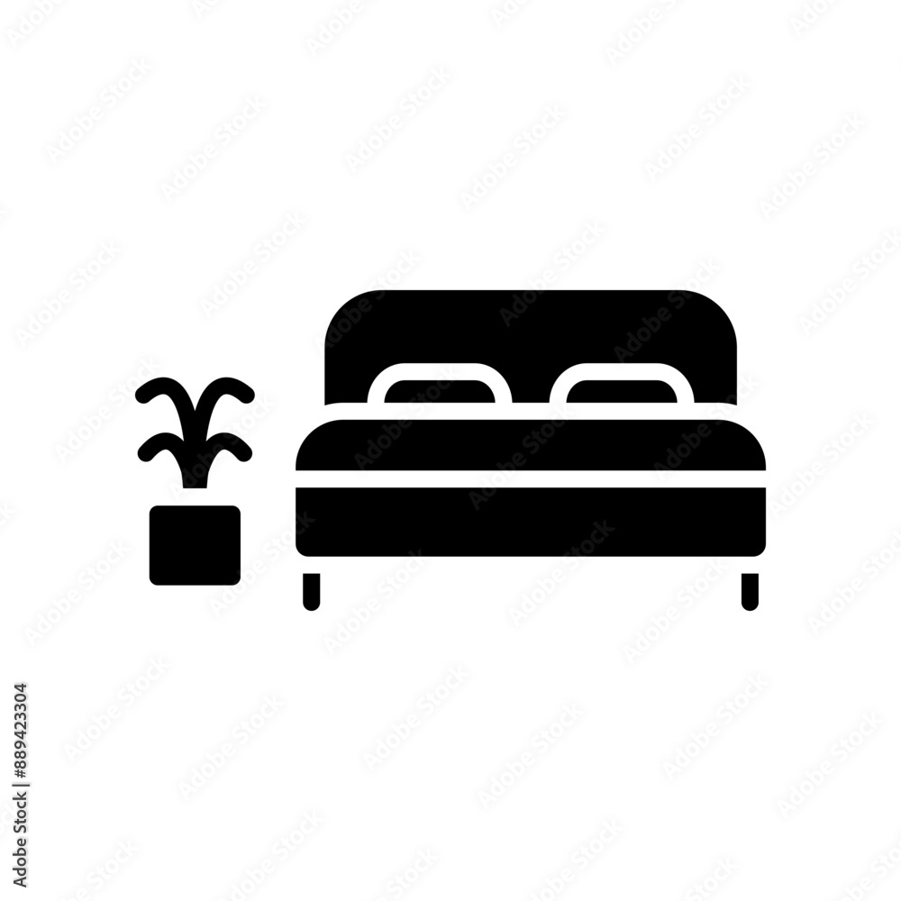 Bed icon template Bed icon template