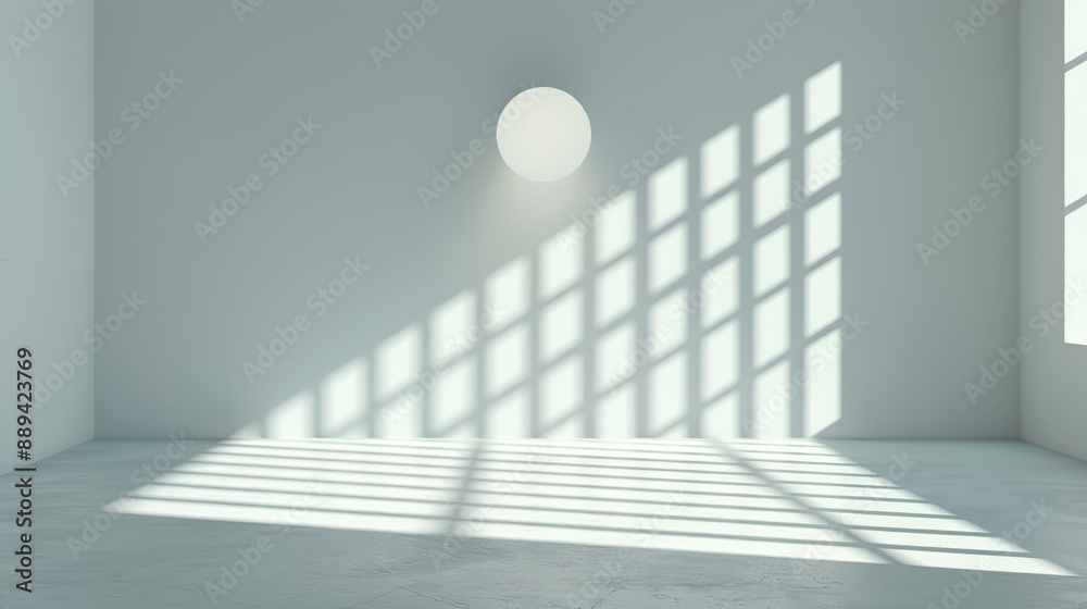 Obraz premium Clean vertical lines with shadow effects, ideal for depth and dimension in graphic design. Illustrater Image, Shiny, bright, beautiful , Minimalism,