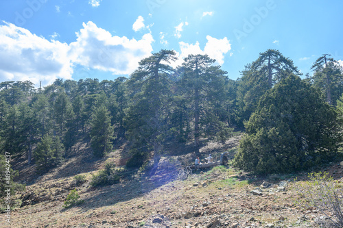 Aerial view of landscape against sky,Madari Circular Trail,Cyprus photo