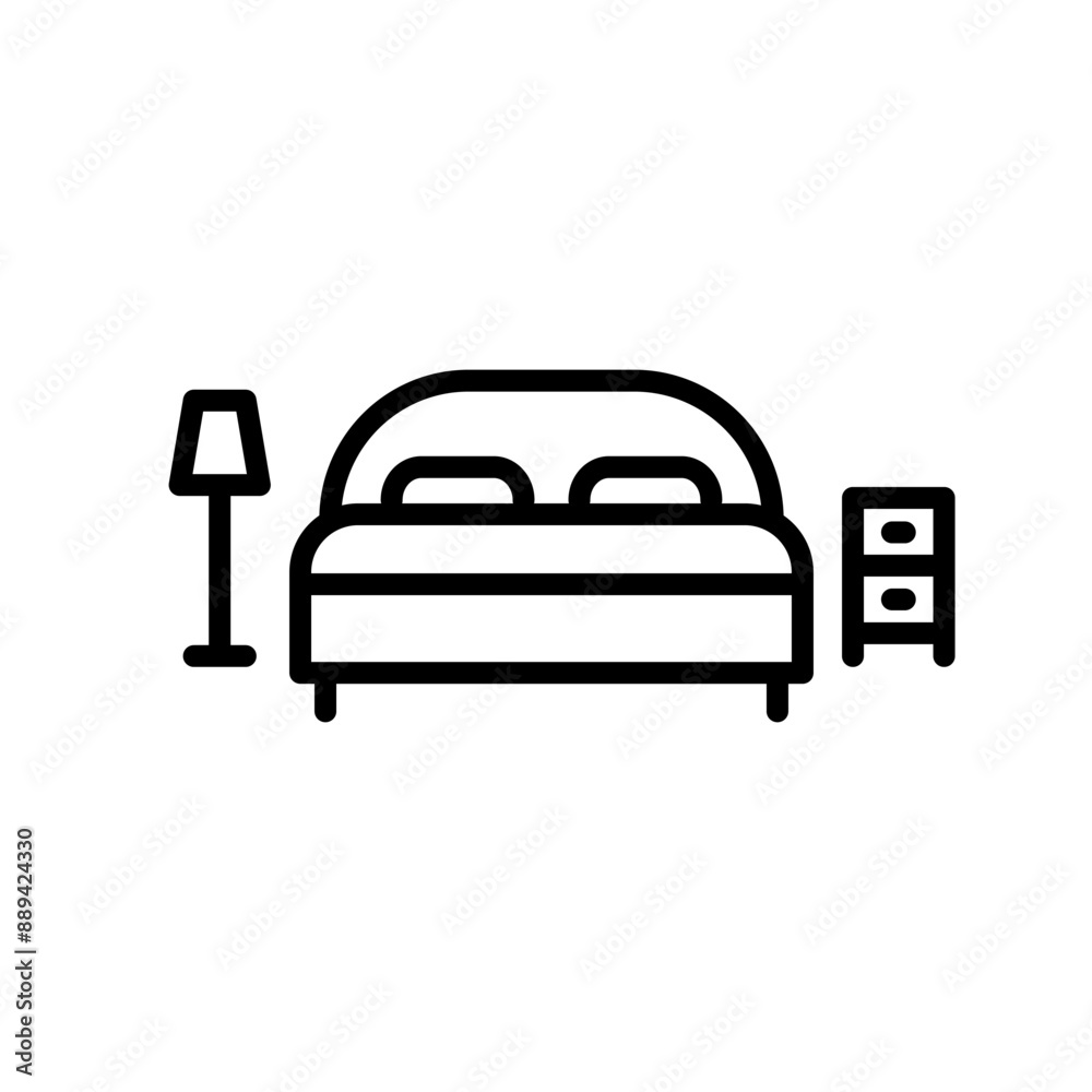 Bed icon template Bed icon template