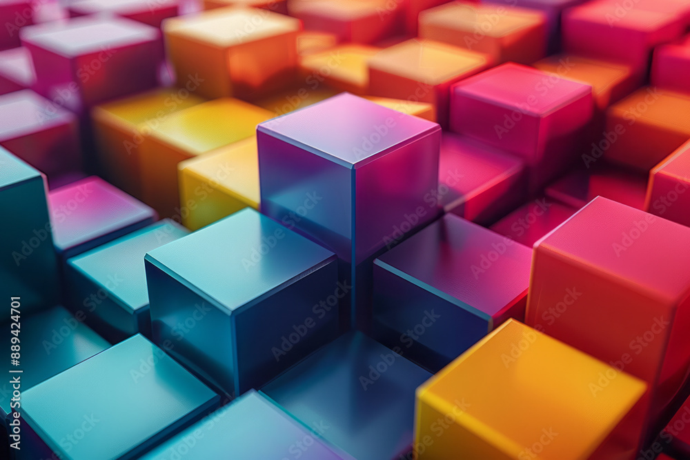 A vibrant abstract pattern of colorful interlocking 3D cubes, creating a visually striking geometric design, A vibrant abstract pattern of colorful interlocking 3D cubes, creating a visually striking geometric design,