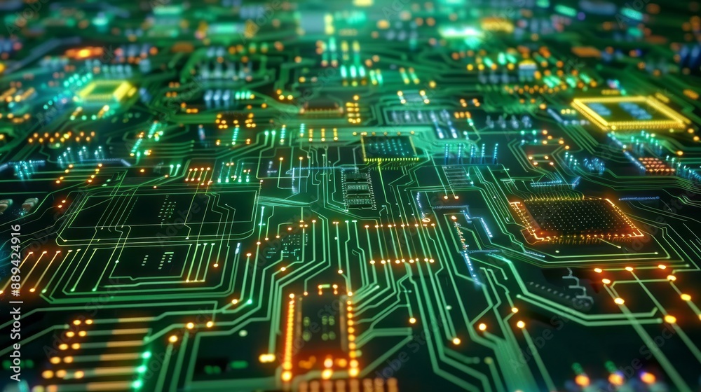 big data on circuit board hologram big data on circuit board hologram