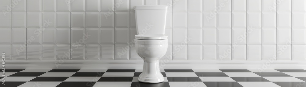 Modern bathroom interior. Concept showcases a white ceramic toilet Modern bathroom interior. Concept showcases a white ceramic toilet