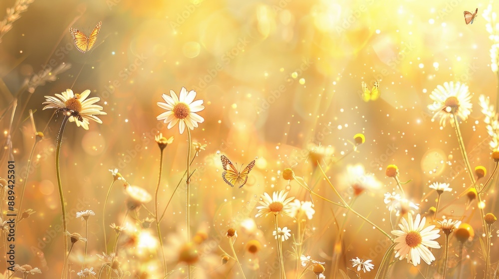 enchanted meadow bathed in golden sunlight swaying enchanted meadow bathed in golden sunlight swaying