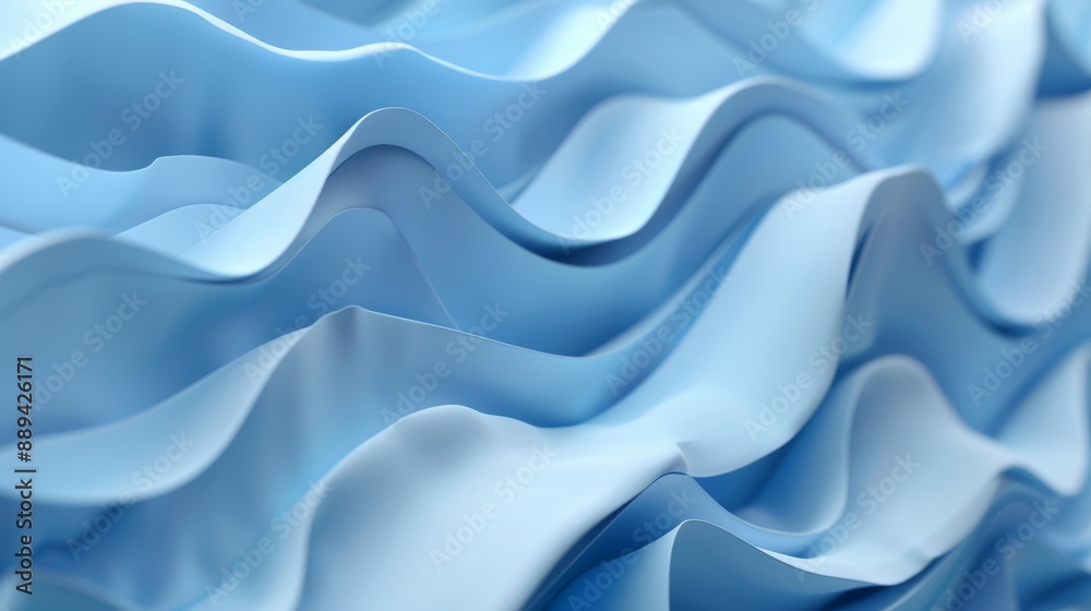 Rendering of an abstract swirl wavy shape object. For a luxurious stylized background or wallpaper Rendering of an abstract swirl wavy shape object. For a luxurious stylized background or wallpaper
