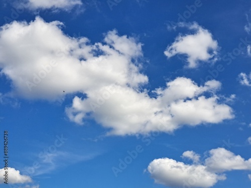 Clouds in the blue sky.