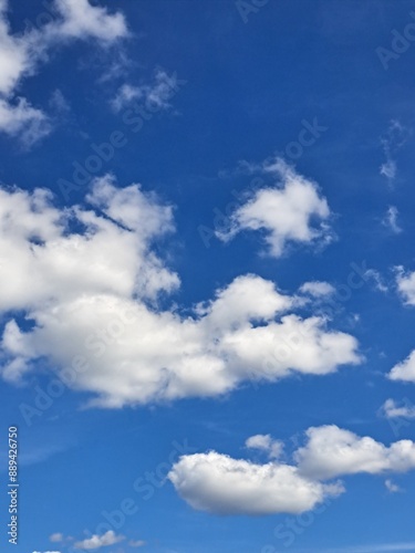 Clouds in the blue sky.