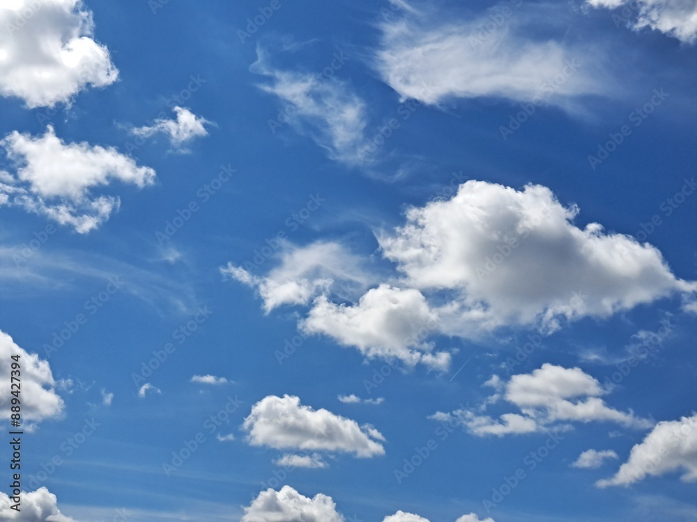 Naklejka premium Clouds in the blue sky.