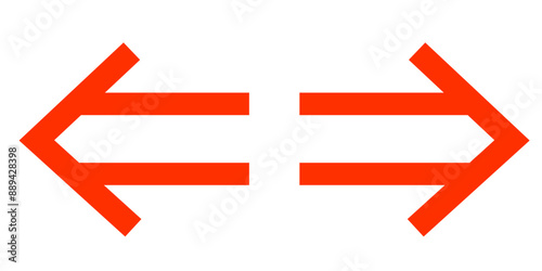 左右両方向の二重線の矢印