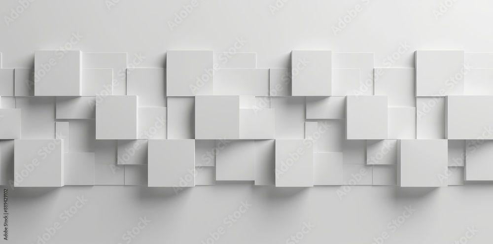 An upward view of a random rotation of white planes geometrical background wallpaper banner or template An upward view of a random rotation of white planes geometrical background wallpaper banner or template