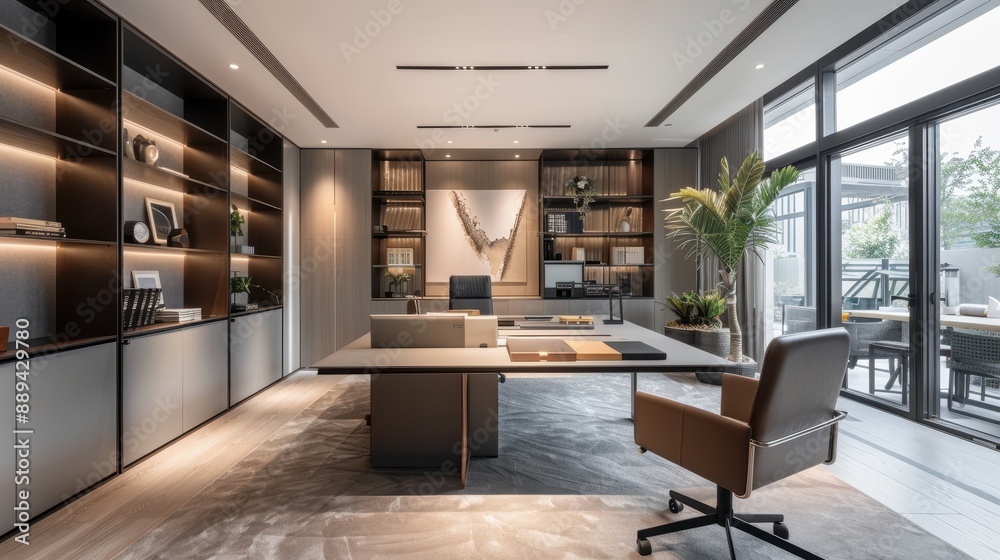 A large open office space with a lot of natural light and a few plants. The room is furnished with a variety of chairs and couches, and there are several potted plants scattered throughout the space A large open office space with a lot of natural light and a few plants. The room is furnished with a variety of chairs and couches, and there are several potted plants scattered throughout the space