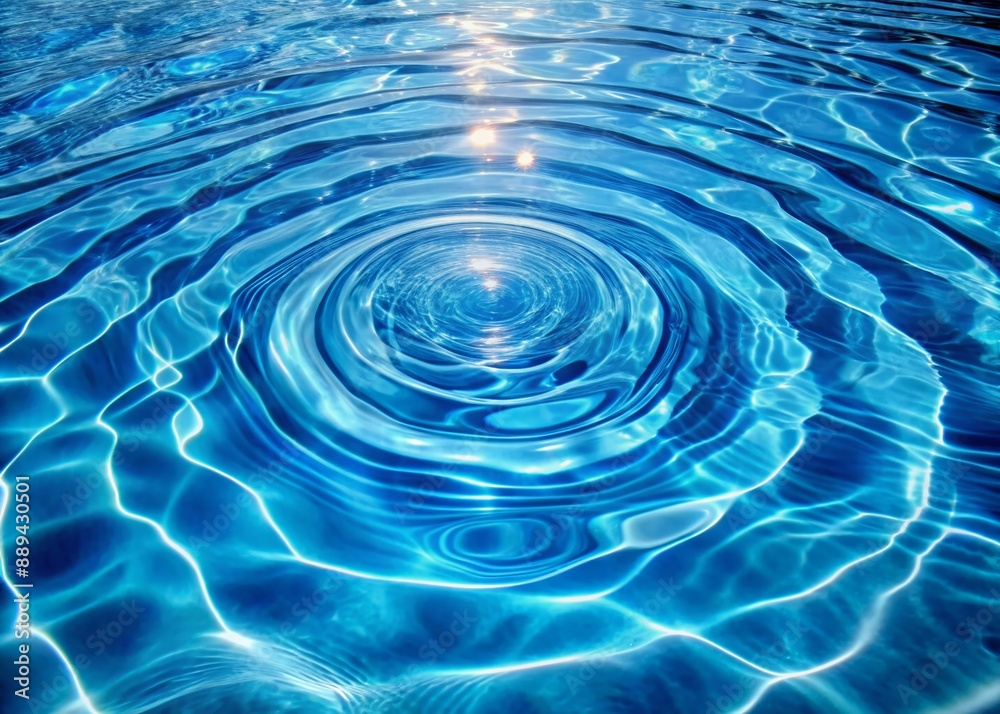 Vibrant blue abstract water wave pattern featuring a mesmerizing swirl texture on the surface of a serene pool, creating a calming and refreshing background. Vibrant blue abstract water wave pattern featuring a mesmerizing swirl texture on the surface of a serene pool, creating a calming and refreshing background.
