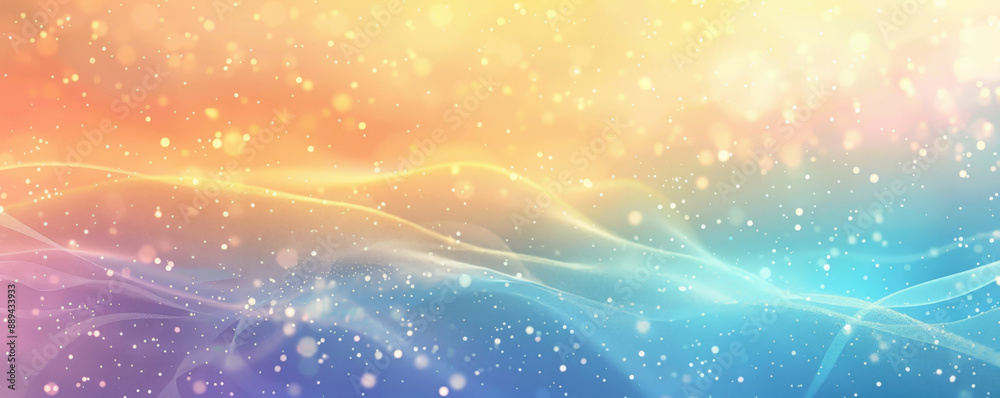 Calm wavy background with a gradient transition from pastel yellow to sky blue, sprinkled with delicate sparkles that enhance the serene mood. Calm wavy background with a gradient transition from pastel yellow to sky blue, sprinkled with delicate sparkles that enhance the serene mood.