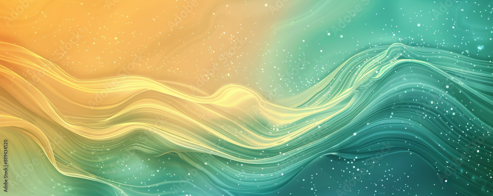 Elegant wavy background featuring a gradient blend from warm yellow to cool teal, with subtle sparkles adding a touch of magic to the flowing lines. Elegant wavy background featuring a gradient blend from warm yellow to cool teal, with subtle sparkles adding a touch of magic to the flowing lines.