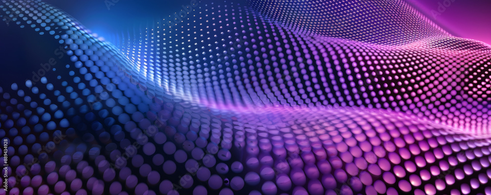 High-tech minimalist background featuring overlapping halftone dotted circles in shades of purple and blue, creating a dynamic and modern visual effect. High-tech minimalist background featuring overlapping halftone dotted circles in shades of purple and blue, creating a dynamic and modern visual effect.