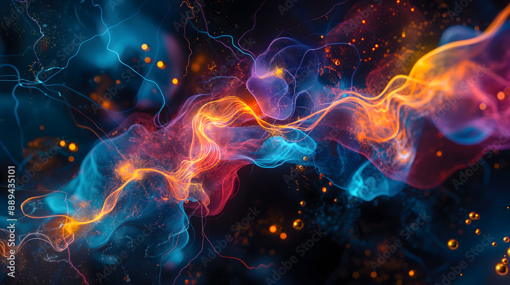 Surreal Human Brain Floating in a Mystical Colorful Nebula Surreal Human Brain Floating in a Mystical Colorful Nebula