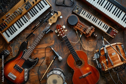beautiful wooden instruments
