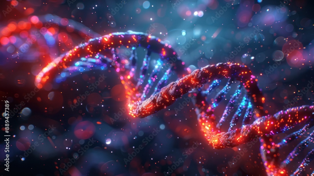 Microscopic DNA Structure in 3D Octane Render - Ultra-Realistic Global Illumination Background Texture with Maximum Detail and Centered Poses Microscopic DNA Structure in 3D Octane Render - Ultra-Realistic Global Illumination Background Texture with Maximum Detail and Centered Poses
