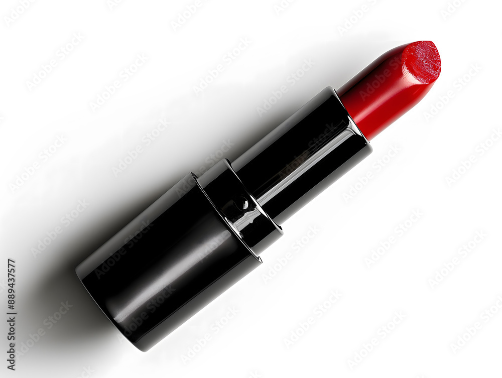 Elegant Red Lipstick on a Minimalistic White Background Elegant Red Lipstick on a Minimalistic White Background