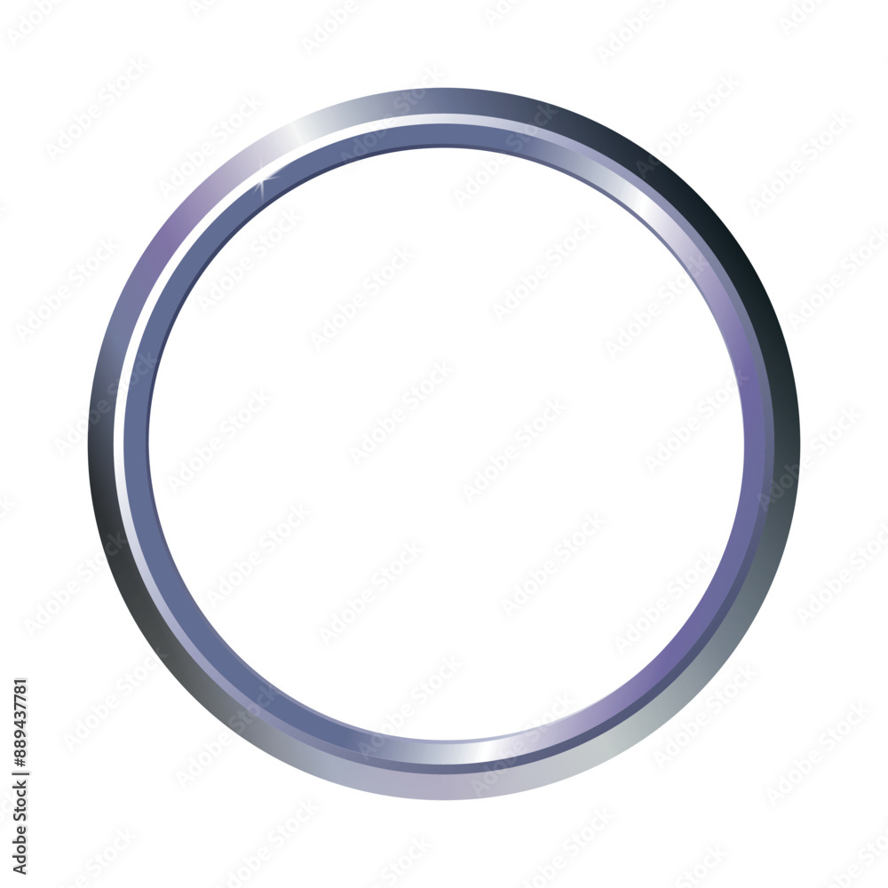 Round metal frame, chrome border in circle form, isolated. For photo, just the right thing for your design. Vector illustration Eps 10. Round metal frame, chrome border in circle form, isolated. For photo, just the right thing for your design. Vector illustration Eps 10.