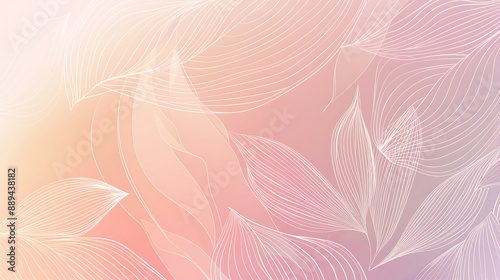 Minimalistic modern background featuring intricate line art and a soft gradient, perfect for stylish mockup presentations