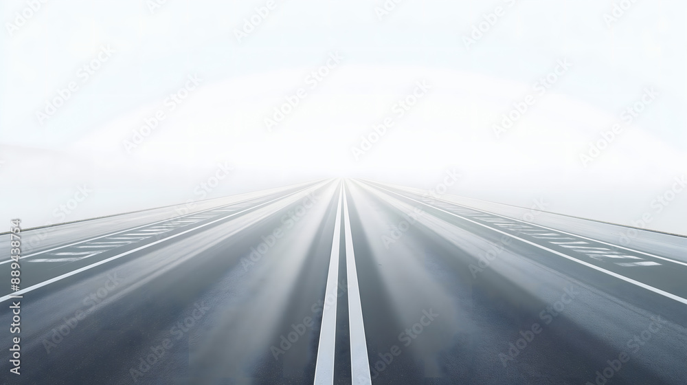 Open Road in a Vast Desert Landscape - Journey and Exploration Concept Open Road in a Vast Desert Landscape - Journey and Exploration Concept
