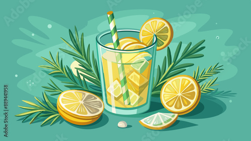 Various alcoholic beverages in different glasses. The summer aperitif filled with lime braiding.