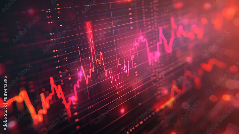 Dynamic stock market chart animated to resemble a heartbeat, pulsing with the rhythm of financial activity. Dynamic stock market chart animated to resemble a heartbeat, pulsing with the rhythm of financial activity.