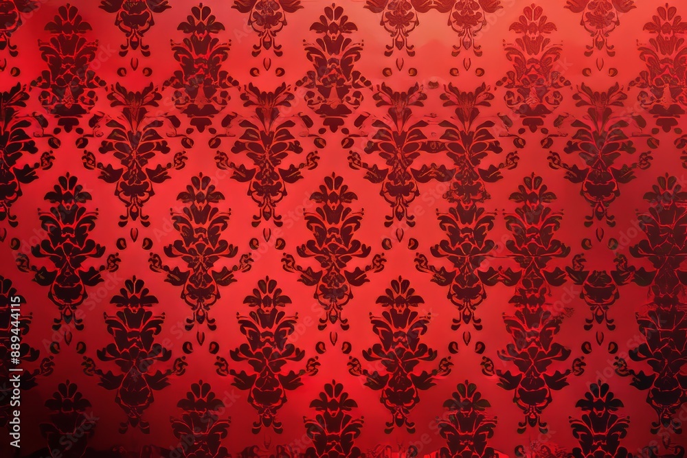 custom made wallpaper toronto digitalRed damask patterns set against a dark background create a sumptuous wallpaper.