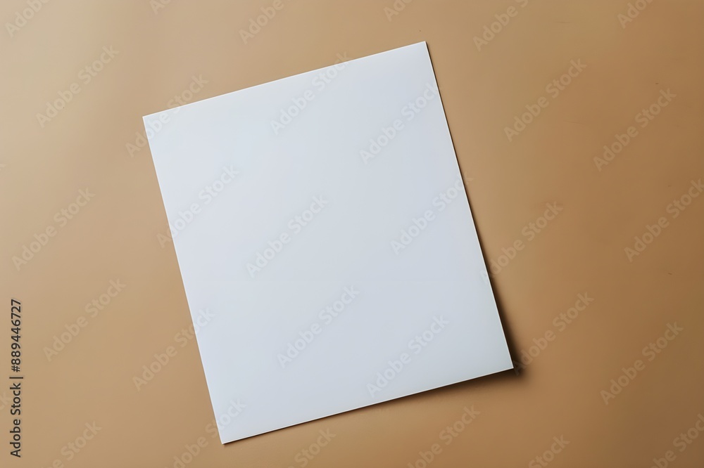 plain white blank paper with subtle beige background, top view, texture. plain white blank paper with subtle beige background, top view, texture.