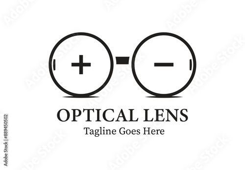Logo in the form of two circles that form lenses on glasses