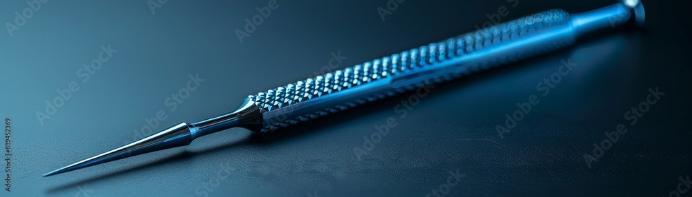 Sterile surgical instruments clean flat background bright studio ...