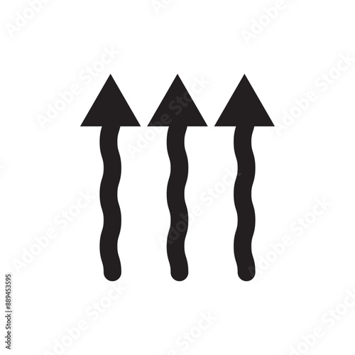 Winding wavy curved arrows. Vector illustration. eps 10