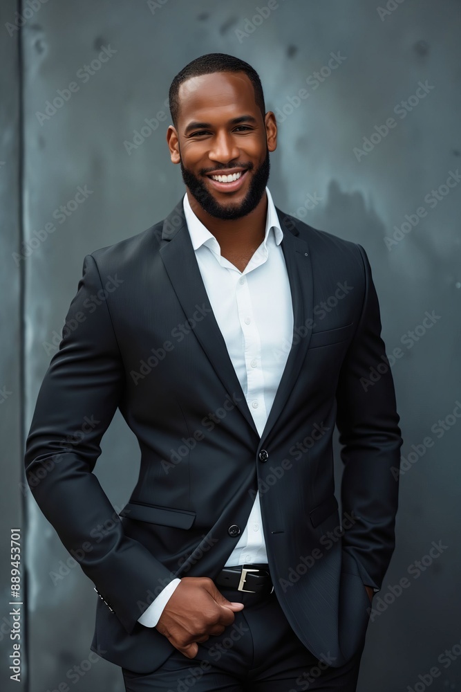 A man in a suit and white shirt smiling. A man in a suit and white shirt smiling.