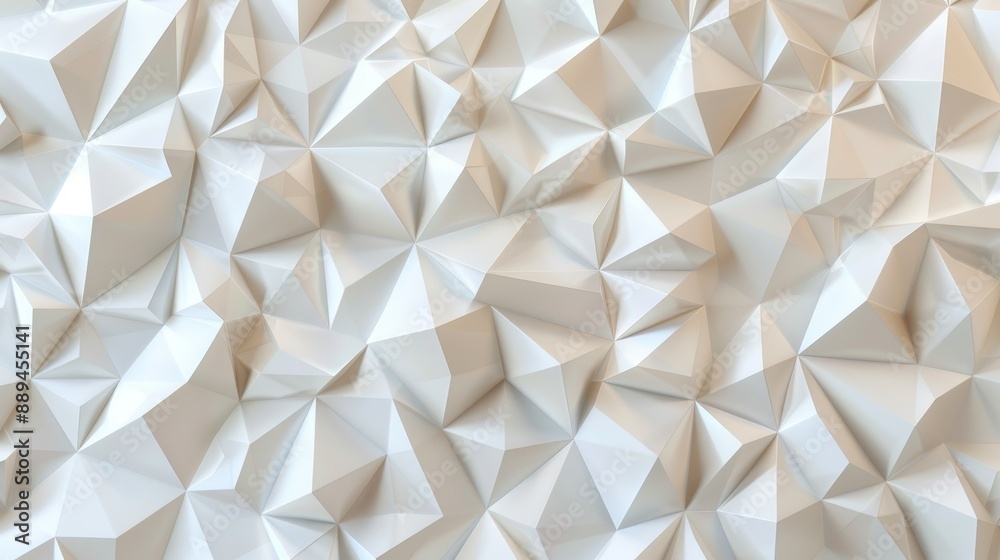 An abstract white wallpaper with triangular pyramids set against a light modern surface. An abstract white wallpaper with triangular pyramids set against a light modern surface.
