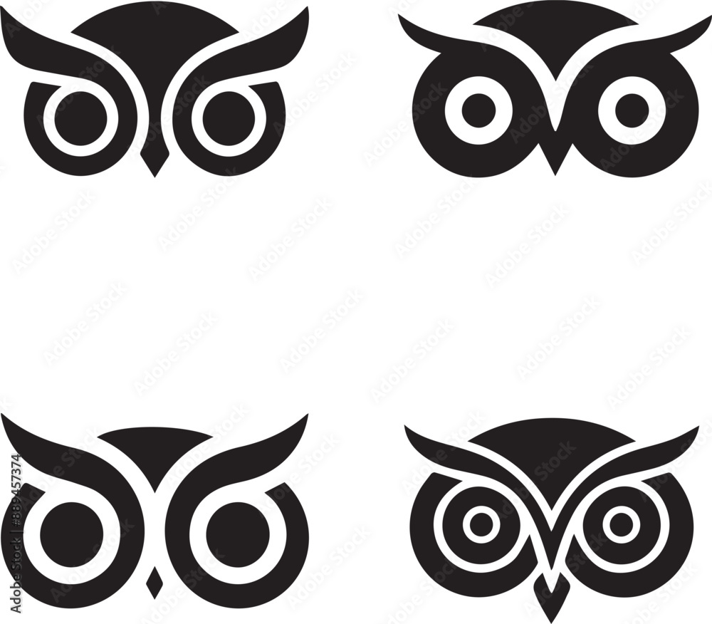 Minimalist Mascot Style Owl Vector For Logo or Icon Minimalist Mascot Style Owl Vector For Logo or Icon