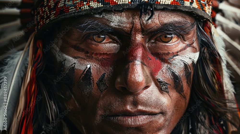 Man face tribe apache native Indian american background wallpaper AI generated image Man face tribe apache native Indian american background wallpaper AI generated image
