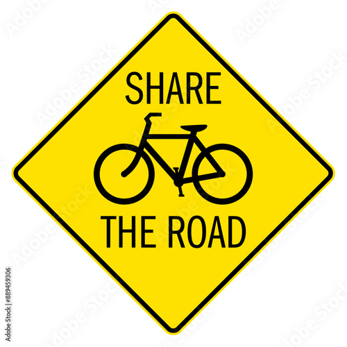 Bicycle share the road sign