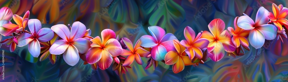 A colorful flower arrangement in the shape of a hula hoop. The flowers are in various colors and are arranged in a circular pattern. Scene is cheerful and vibrant A colorful flower arrangement in the shape of a hula hoop. The flowers are in various colors and are arranged in a circular pattern. Scene is cheerful and vibrant