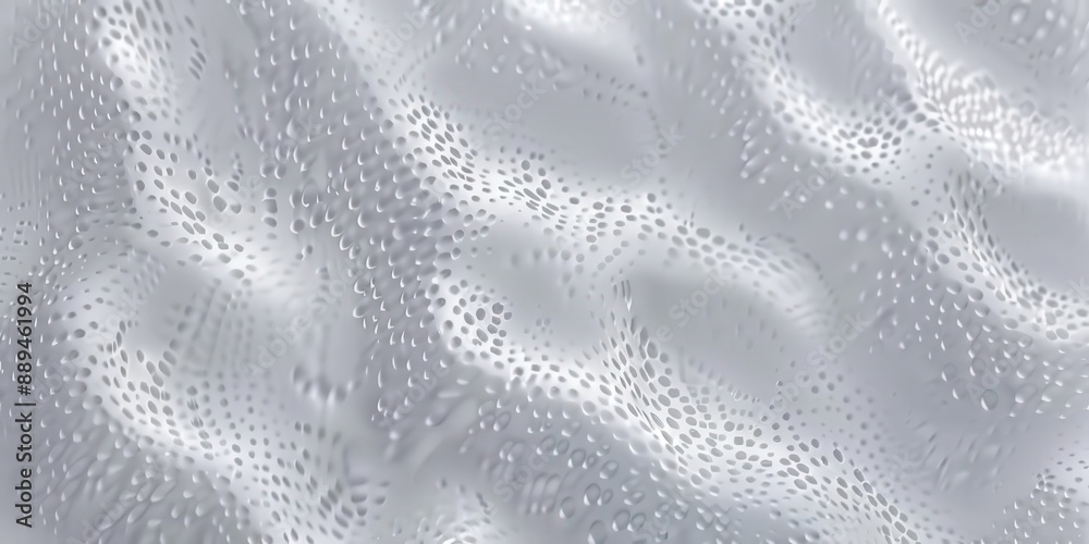 Abstract White Fabric with Circular Cutouts Abstract White Fabric with Circular Cutouts