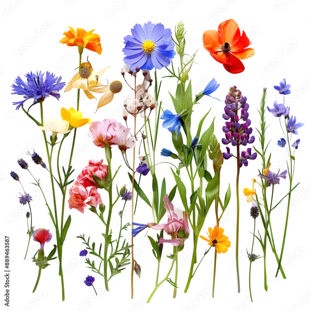 Vibrant Wildflowers in Full Bloom Vibrant Wildflowers in Full Bloom