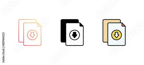 Corrupted File icon design with white background stock illustration