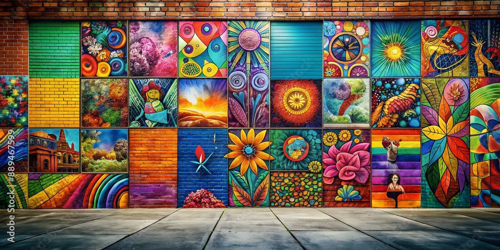 Fototapeta premium A picture on a wall informative Vibrant engaging Generative AI