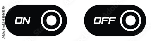 On and off switches. Slider button. Set for mobile application or website. Gradient on and off buttons. Vector illustration.