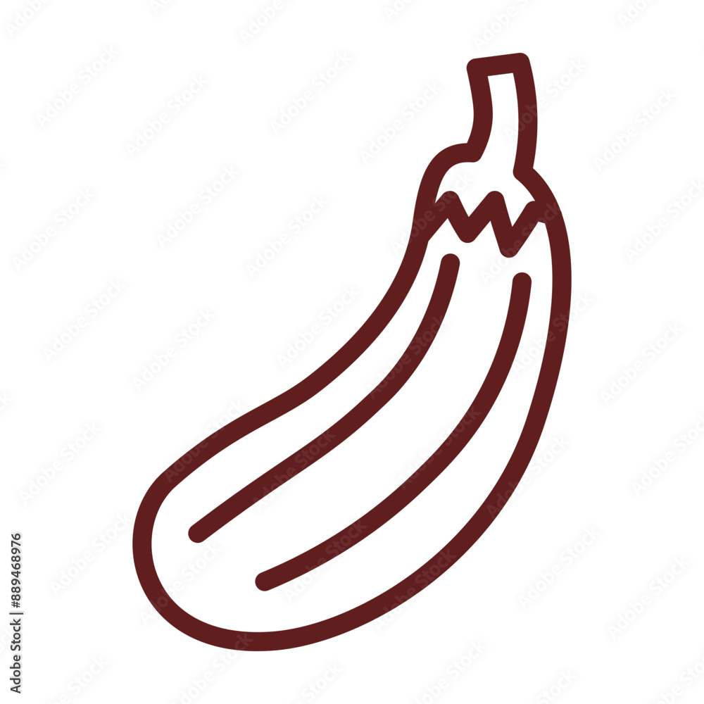 Zucchini Vector Line Maroon Icon Design Zucchini Vector Line Maroon Icon Design