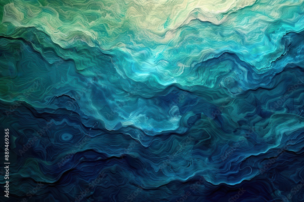 vibrant abstract ocean waves in shades of blue and green textured background vibrant abstract ocean waves in shades of blue and green textured background