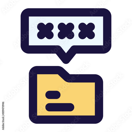 encrypted data icon for illustration